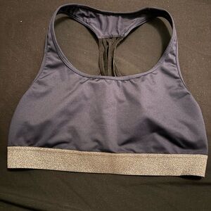 Victoria’s Secret Sports Bra. Navy Blue & Siver (sparkles). Large.